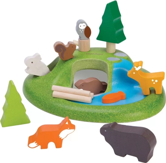 PlanToys forest animals and landscape set