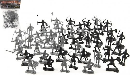 Set vitezev 6–8 cm plast v vrečki