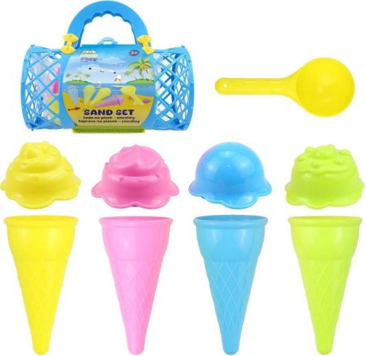 Sladoledni modelčki: 4 korneti in 4 kepice