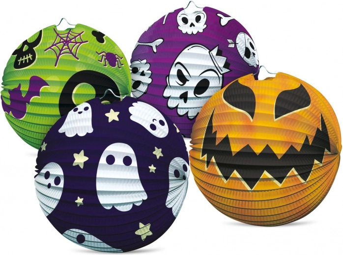 halloween papirnati lampion – krogla 25 cm, 4 motivi