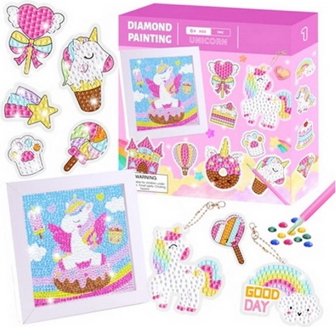 ustvarjalni komplet DIY – diamantno slikanje z okvirjem in dodatki