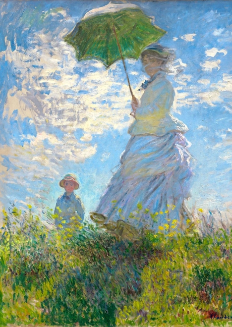 Sestavljanka Claude Monet: Ženska s senčnikom 1000 kosov