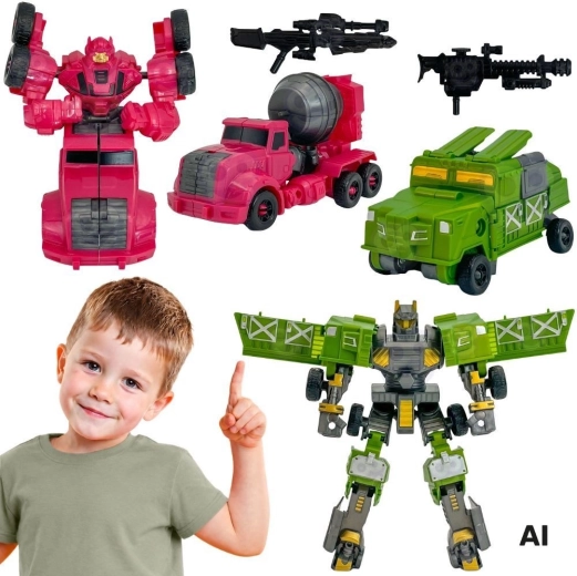 Woopie transformirajoči roboti 4 v 1 bojna vozila