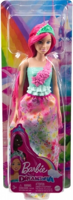 Punčka Barbie Dreamtopia princesa z malinastimi lasmi - 1 kos