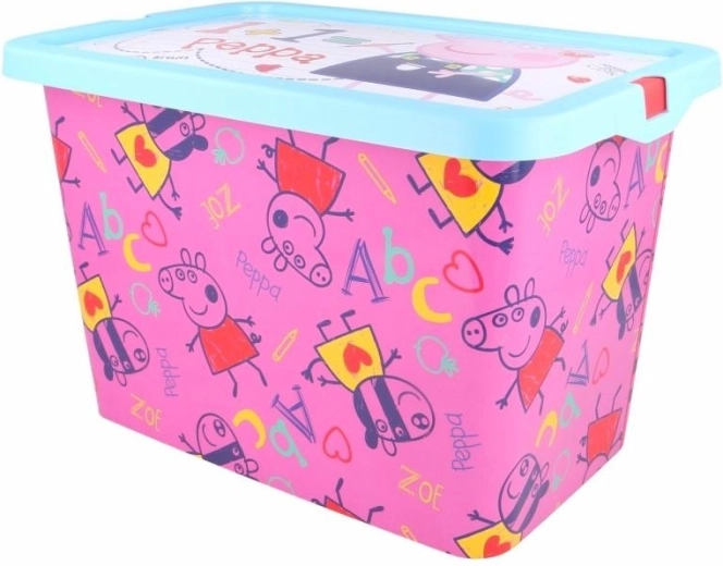 Shranjevalna škatla s pokrovom na sponko Peppa Pig