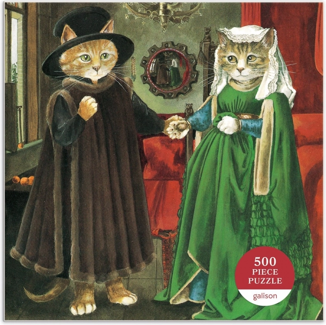 kvadratne sestavljanke meowsterpiece: arnolfinijeva poroka 500 koščkov