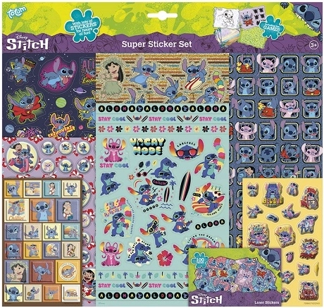 Disney Stitch super komplet nalepk – 8 listov