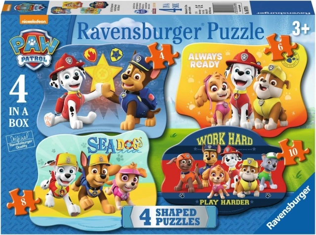 Ravensburger puzzle Tačke na patrulji 4 v 1 (4–10 koščkov)