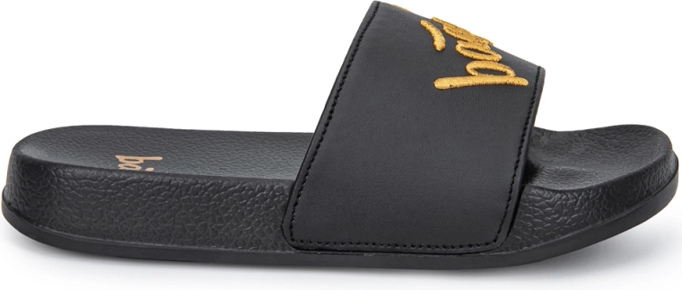Slip-on design and bold logo