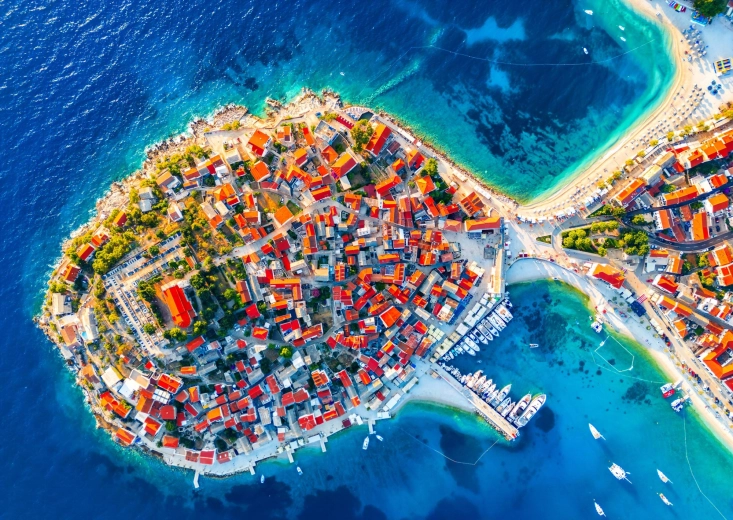 Enjoy puzzle z zračnim pogledom na Primošten, Hrvaška, 1000 kosov