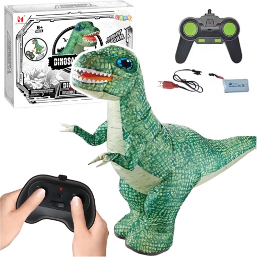 Veliki napihljivi dinozaver na daljinsko upravljanje RC zelen