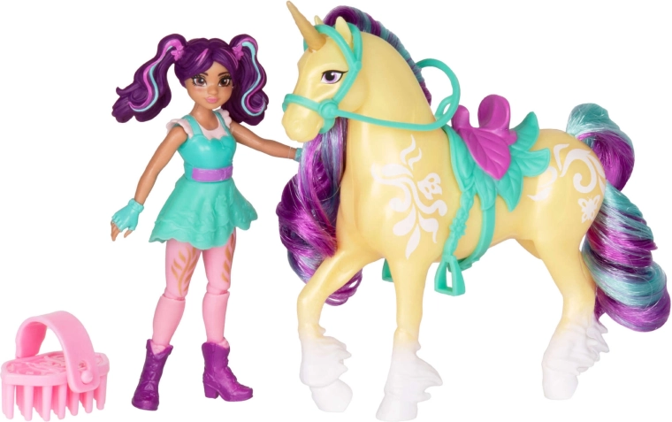 Enorog Leaf z barvito grivo in sedlom