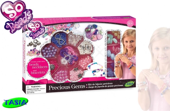 Tasia komplet kroglic bleščeči dragulji