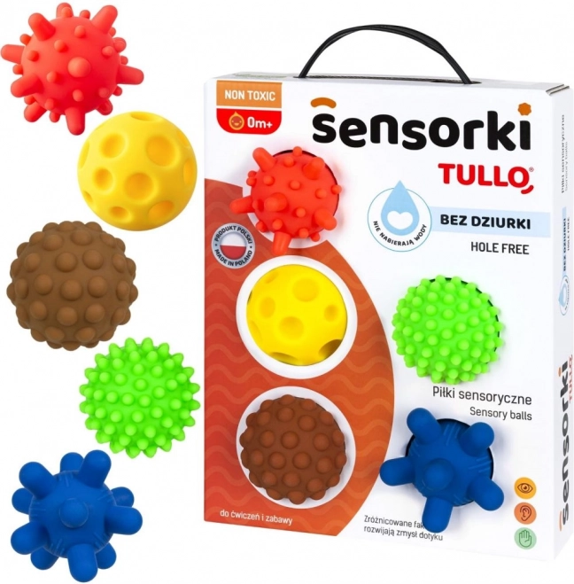 Tullo pisane senzorične žogice za otroke, 5 kos