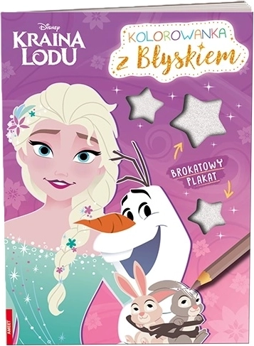 Disney Ledeno kraljestvo – pobarvanka z bleščečim plakatom