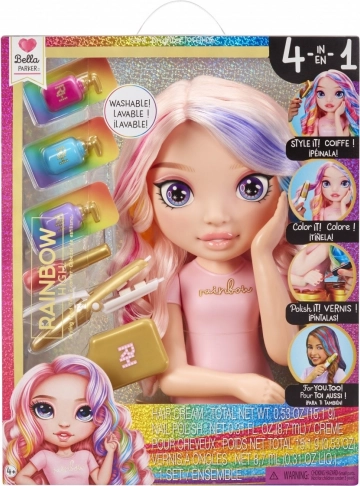 Glava za pričeske RAINBOW HIGH Bella 4 v 1