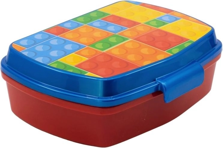 Plastična škatla za malico z motivom kock