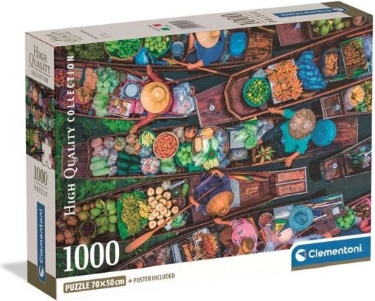 Clementoni sestavljanka Tajska plavajoča tržnica, 1000 koščkov