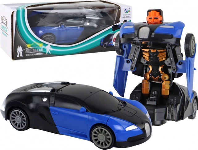 Avtomobil-robot 2v1 moder s svetlobnimi efekti