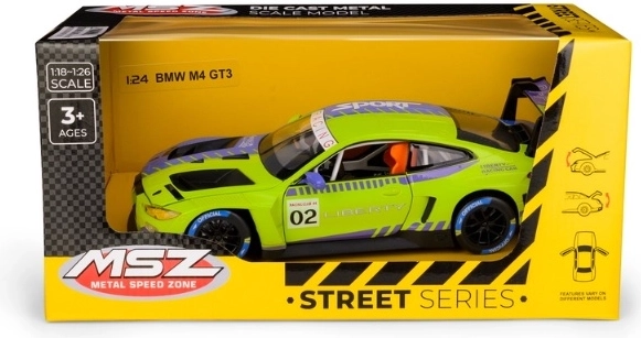 MSZ BMW M4 GT3 v merilu 1:24 v zeleni barvi
