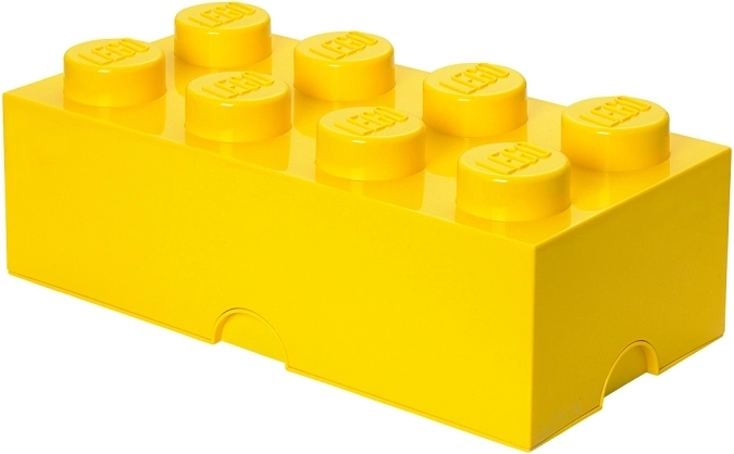 Lego shranjevalna škatla 8 rumena