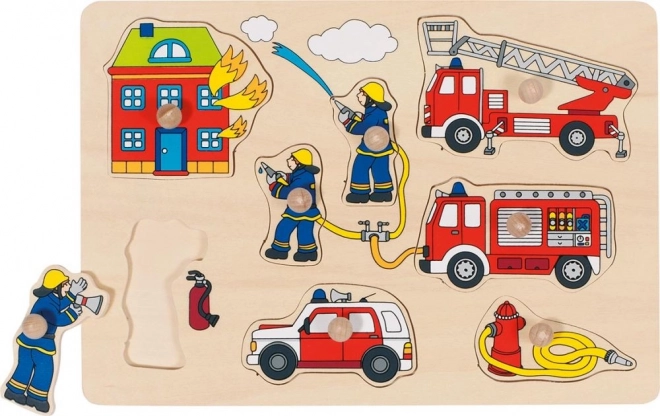 Firefighter Shape Puzzle with Handles