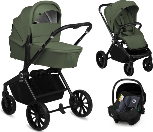 Lionelo kombinirani voziček Mika Plus 3v1 Green Olive