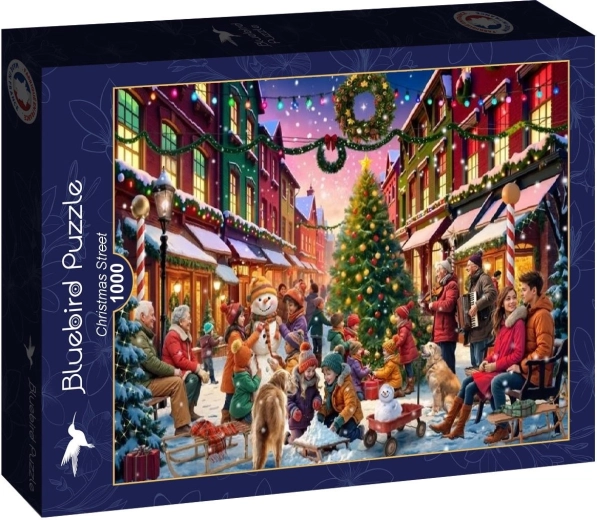 Bluebird puzzle Božična ulica 1000 kosov