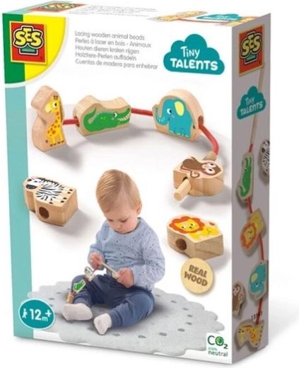 SES Creative Tiny Talents lesene živali za nizanje