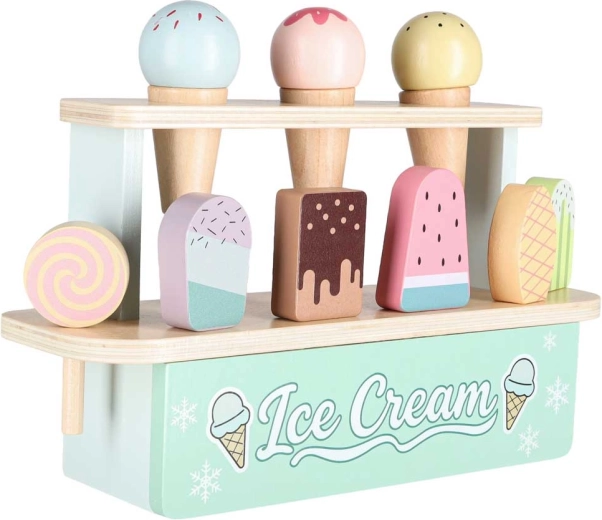 Pastel design and natural wood