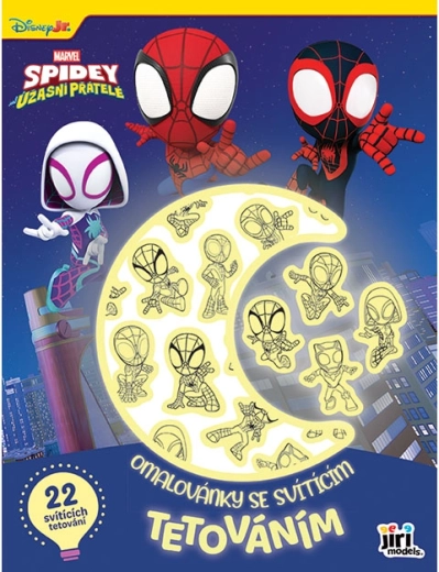 Pobarvanka s tetovažami, ki svetijo v temi – Spidey
