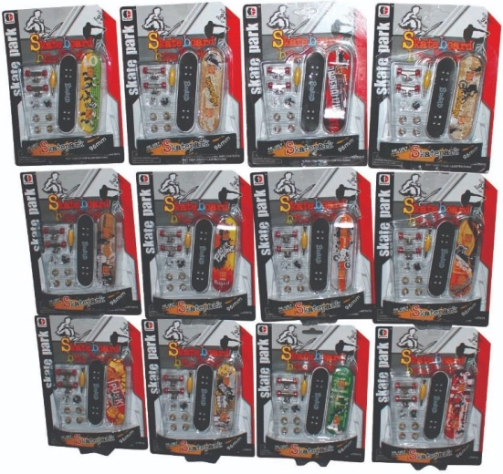 Skatepark fingerboard z dodatki – različne različice