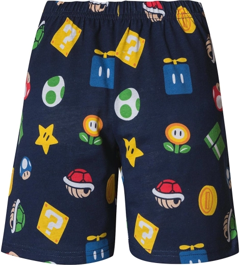 Shorts with all-over game print and elastic waistband