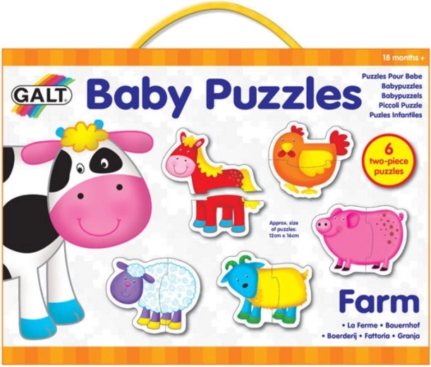 GALT otroški puzzle farma 6×2 koščka