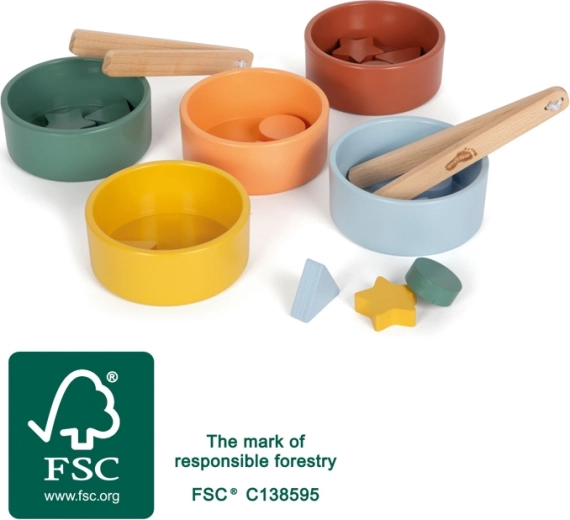 Small Foot Montessori Sorting Game with Tongs