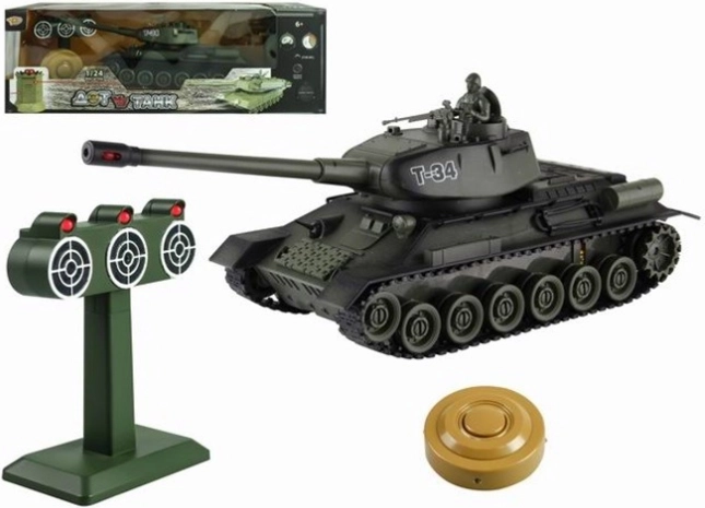 RC Ruski tank T34 proti tarči 1:24