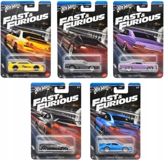 Hot Wheels Fast & Furious – zbirateljski avtomobili 1:64, mešanica modelov