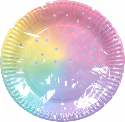Papirnati krožniki za zabavo pastelni 23 cm