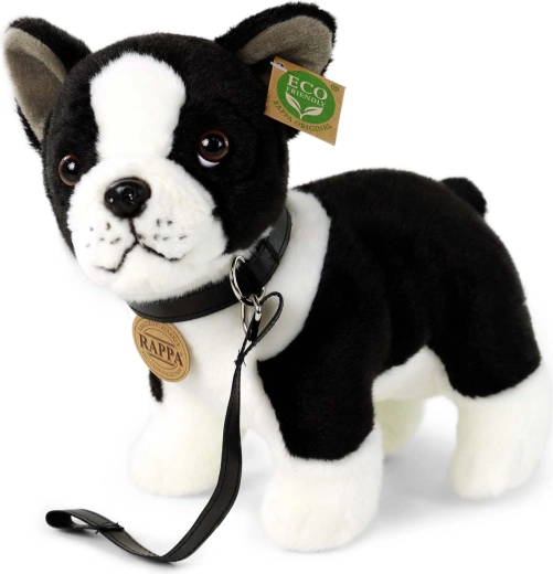 Plišasti francoski buldog s povodcem 23 cm