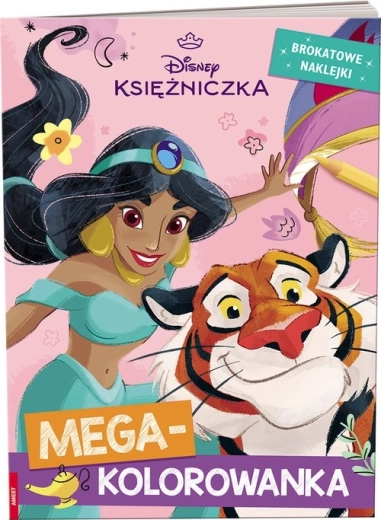 Disney princese mega barvanka s bleščečimi nalepkami