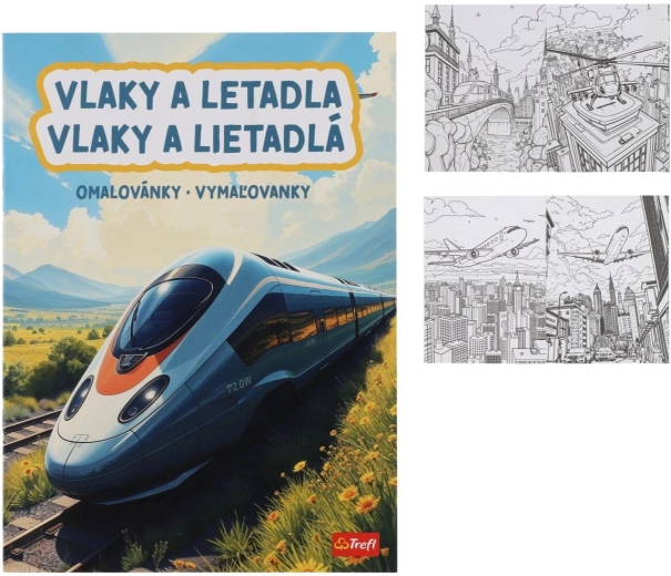 Pobarvanka z vlaki in letali