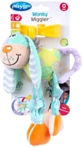 Playgro vibrirajoči kužek pastelni viseči igrača za voziček in avtosedež