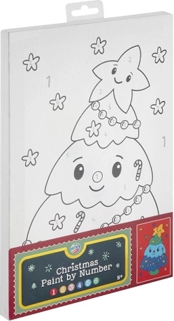 Božično slikanje na platno – božično drevo 30 × 19 cm