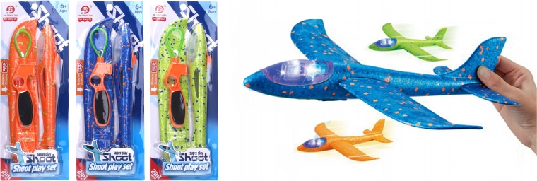 Izstreljevalno letalo s svetlobnimi učinki 34 cm