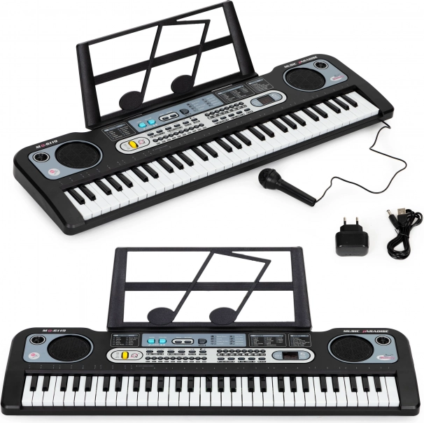 Velik otroški klaviaturni instrument z mikrofonom in napajanjem