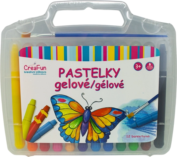 Gel voščene pralne barvice CREAFUN – komplet 12 barv