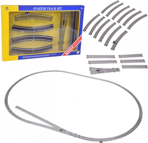Komplet tirnic H0 1:87 za modelno železnico, kovinske s plastičnim podložjem, dolžina 3 m