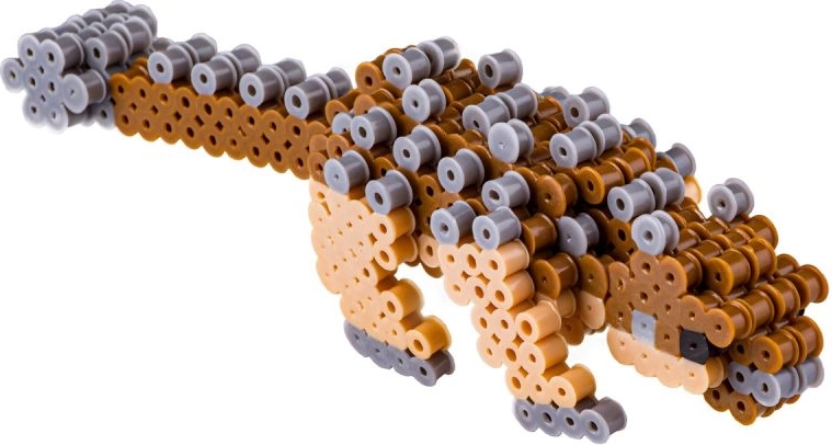 3D ankylosaurus model made of beads