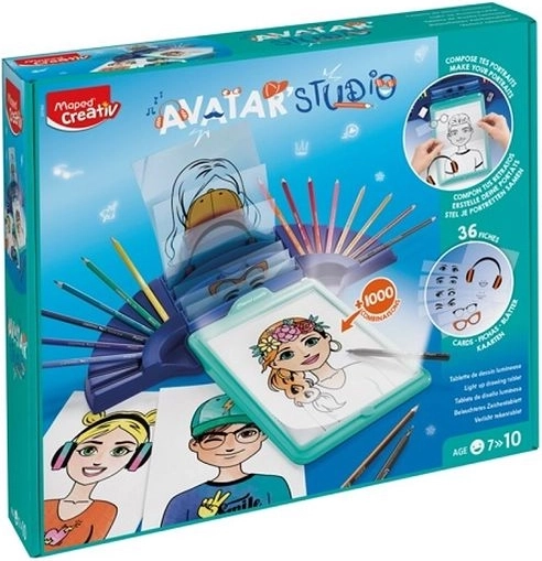 Creativ avatar studio – osvetljena risalna tablica za ustvarjanje avatarjev