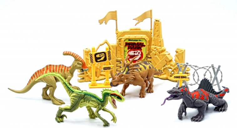 Primalni Spopad! Set bojujočih dinozavrov 17 cm